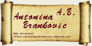 Antonina Branković vizit kartica